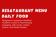 Humbimo -Food & Restaurant Font, a Sans Serif Font by 3ab2ou (Thumbnail 3 of 4)
