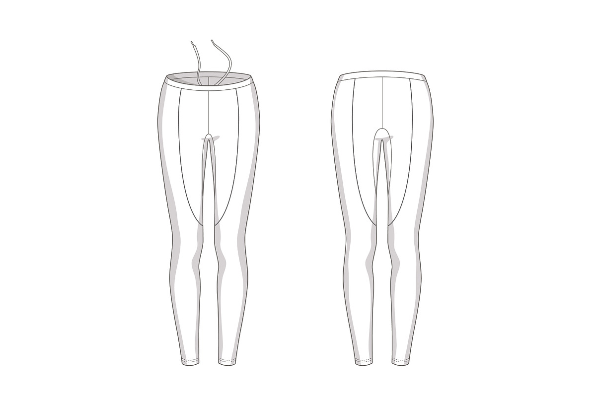 Leggings Fashion Flat Template, a Templates & Theme by flat fashion