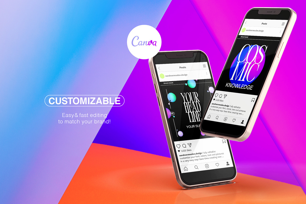 Instagram Social Media CANVA Cosmic, a Social Media Template by Vermeulen Design Studio (Photo 5 of 6)