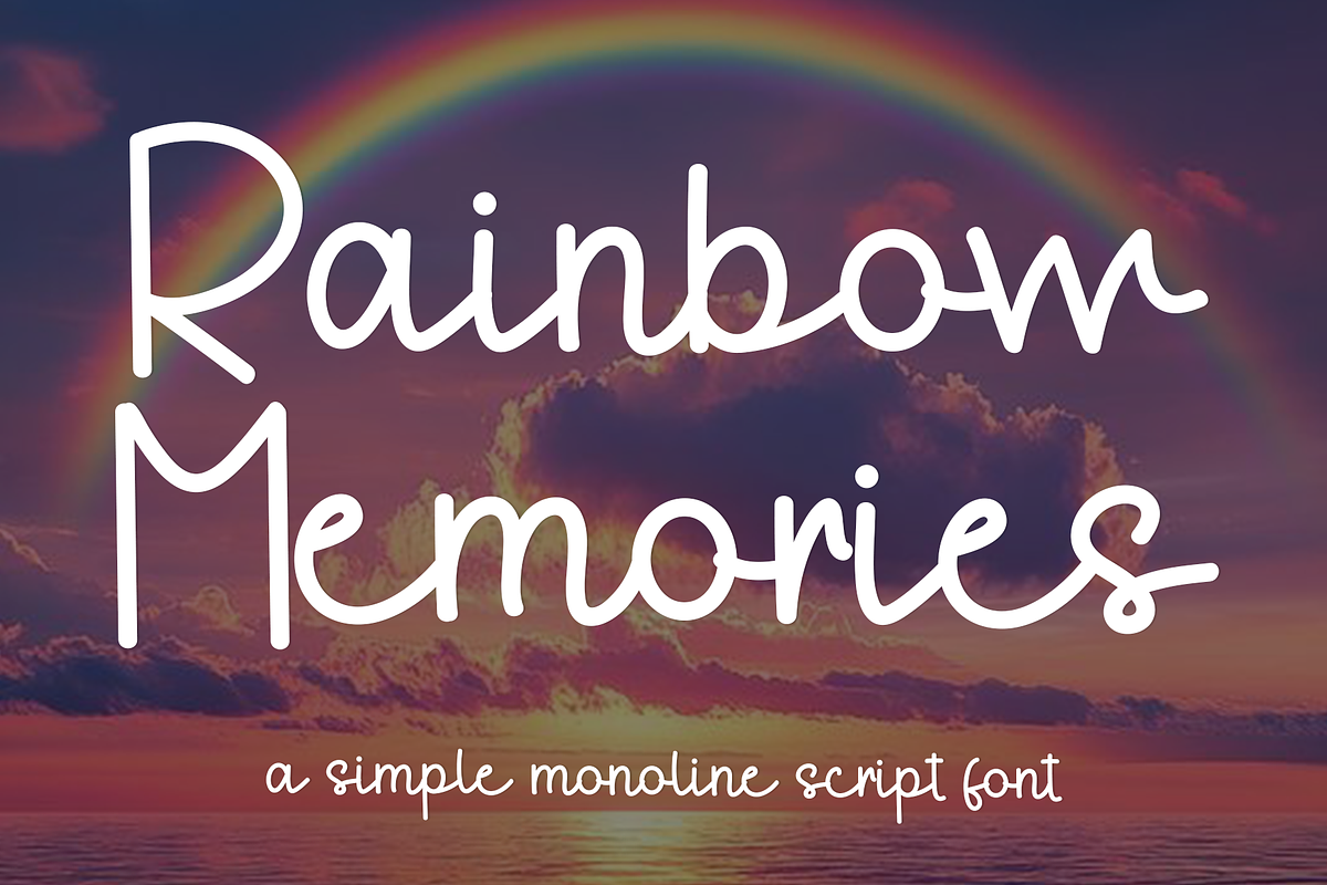 Rainbow Memories, a Handwritten Font by InermediaSTUDIO (Photo 1 of 8)