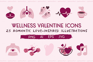 Wellness Valentine Icons