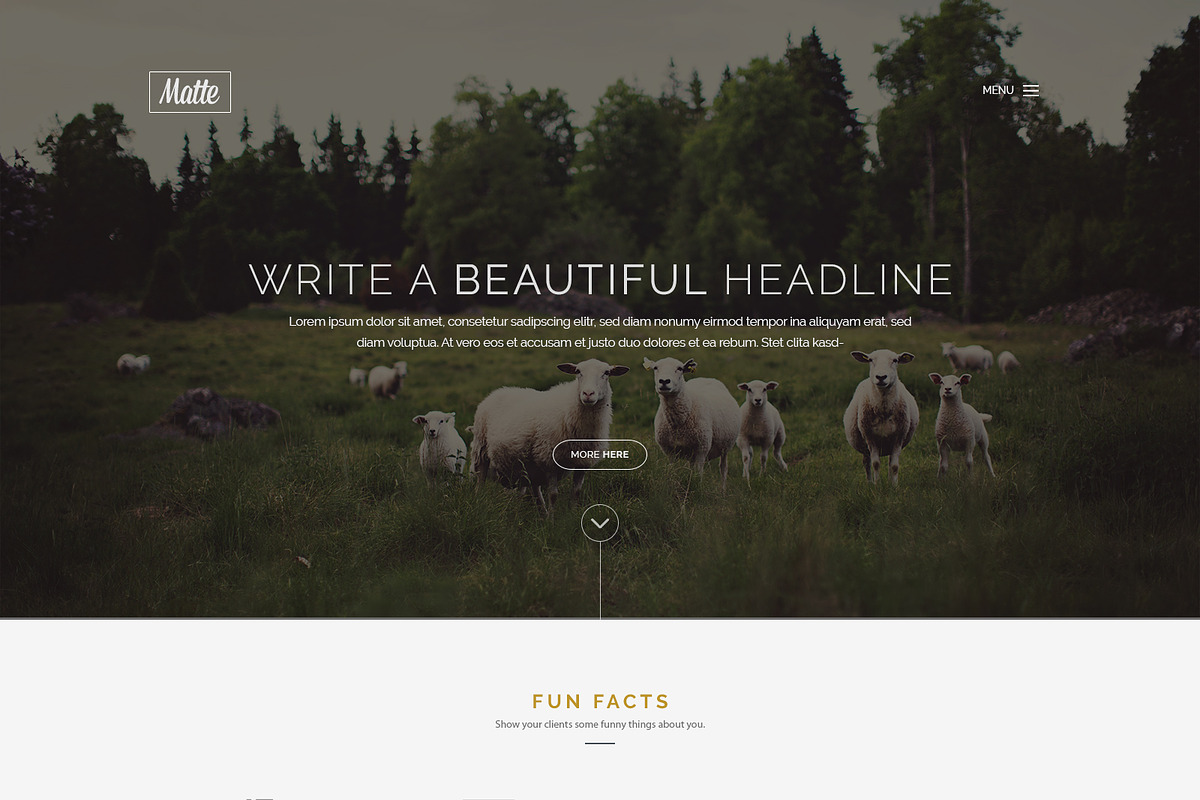 Matte - PSD Website Template, a Websites & App Template by Foos (Photo 3 of 4)