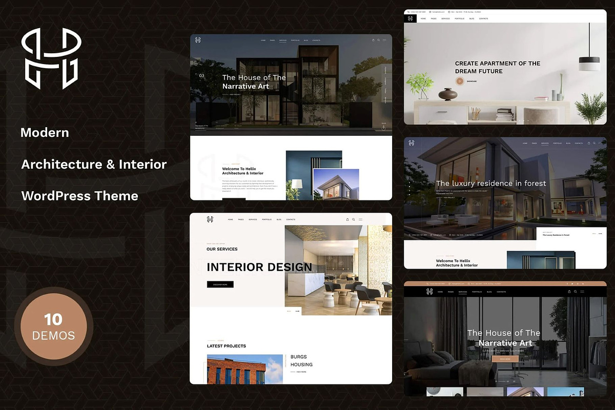 Hellix- Modern Architecture WP Theme, a WordPress Template by Hubzway