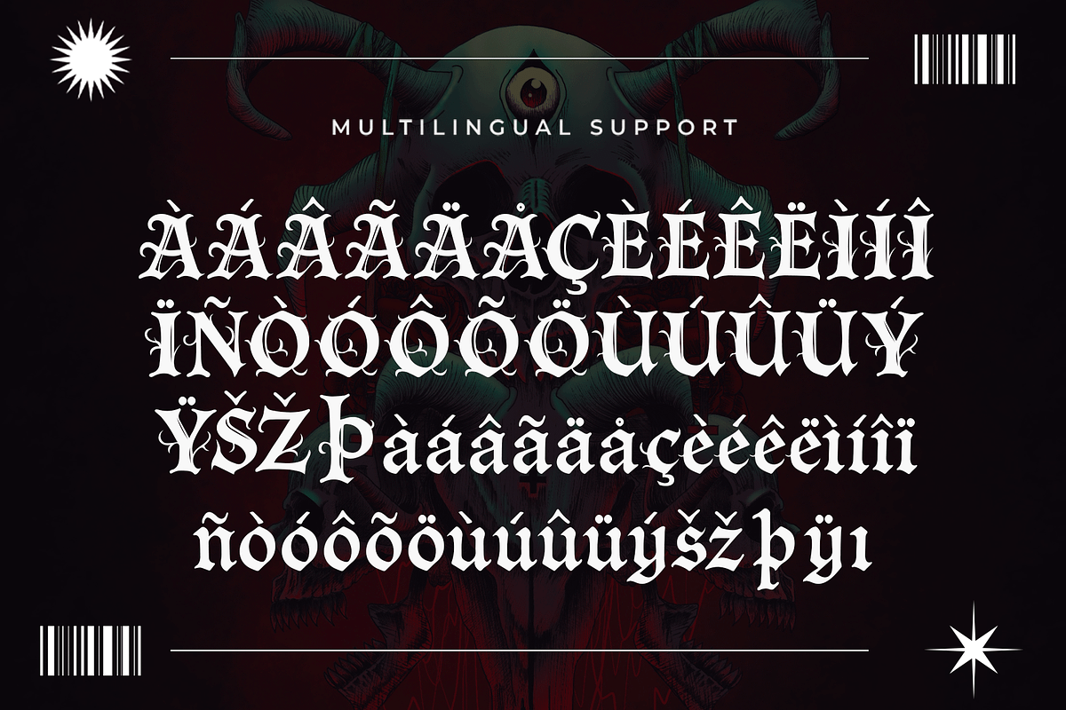 Mysreious – Modern Blackletter Font, a Blackletter Font by overlaytemplates (Photo 5 of 5)