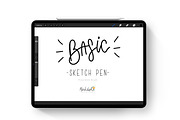 Procreate Basic Sketch Pen Brush, a Brush Add-On by Markdisha Designs (Thumbnail 1 of 2)