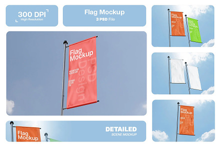 Flag Mockup, an Advertising Mockup by SilverStudio77