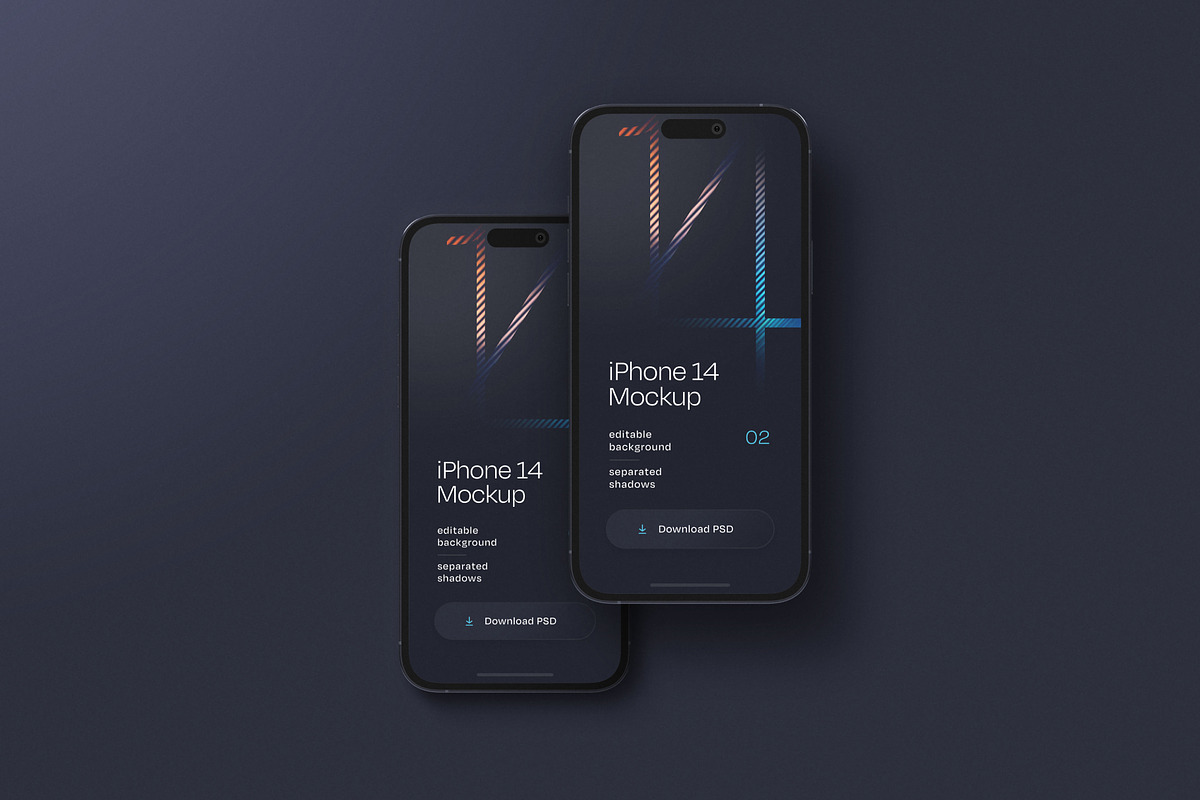 Dark iPhone 14 Pro Mockup Set, an iPhone Mockup by Deeplab (Photo 13 of 15)