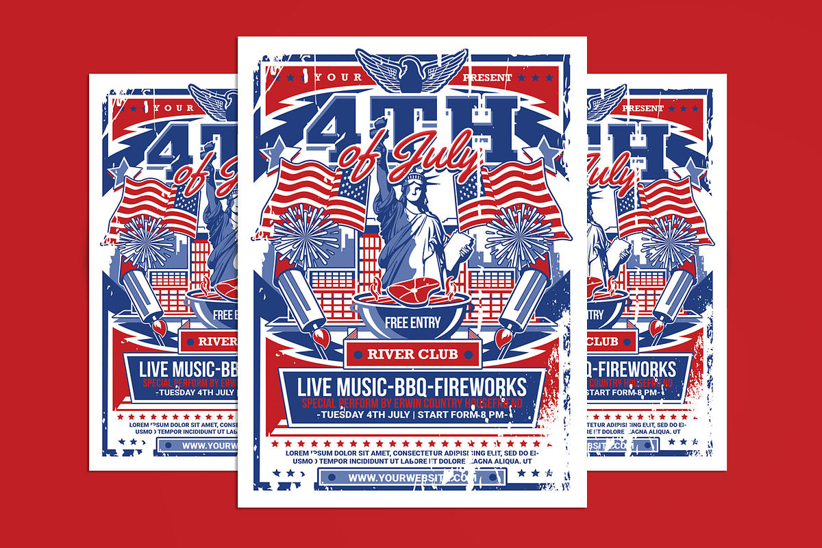 4th of July Celebration Flyer, a Flyer Template by Muhamad Iqbal hidayat (Photo 1 of 4)