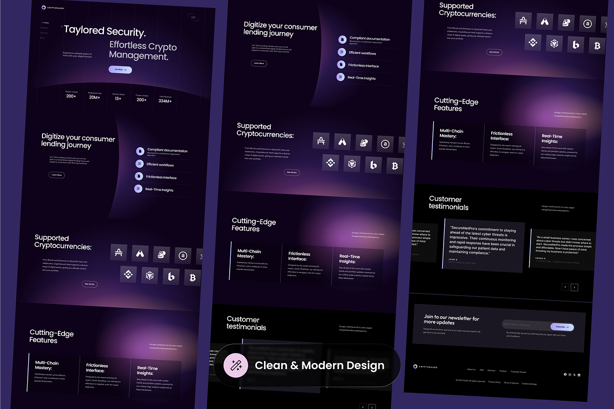 Crypto Security Web3 Landing Page, a Landing Page Template by SLAB! Design (Photo 3 of 3)