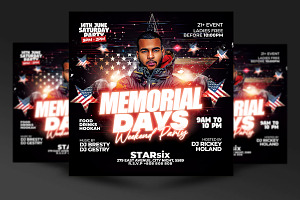 Memorial Day Flyer Template, a Flyer Template by RTXdesinger99