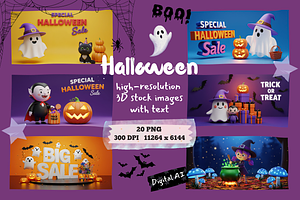 20 Halloween 3D Stock images + text, a Holiday Photo by Creative Habits