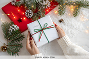 Christmas Gift Box Mockup Hands, a Product Mockup by TatiMockup (Thumbnail 2 of 4)