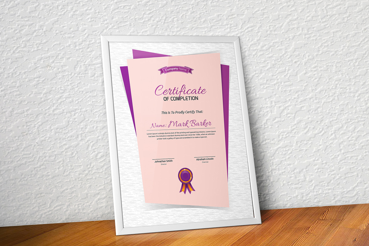 Certificate Word | PSD | AI, a Stationery Template by Curve Design (Photo 2 of 3)