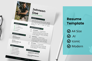 Modern Block Resume Template