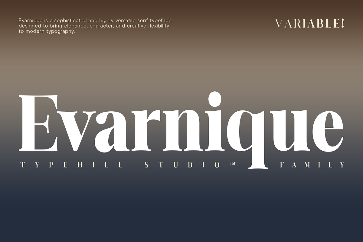 Evarnique, a Serif Font by Typehill (Photo 1 of 14)