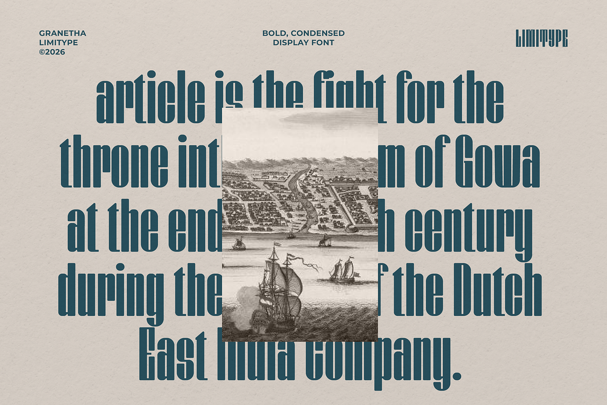 Granetha - Bold Condensed Font, a Sans Serif Font by limitype (Photo 9 of 12)