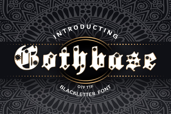 Gothbase Blackletter Font preview 4