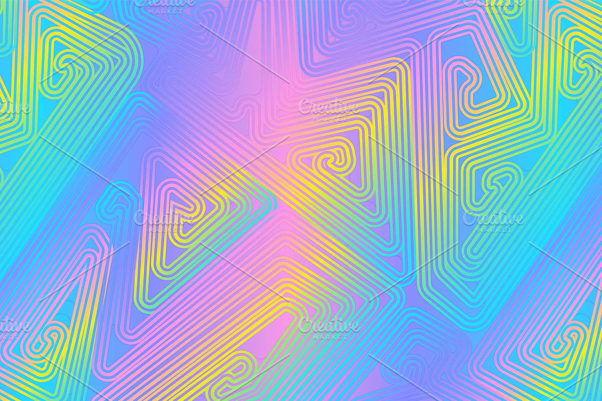 Hologram vector pattern pack, a Pattern Graphic by Gudiny (Photo 11 of 13)
