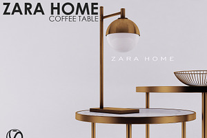 Zara Home - ABLE MARBLE GOLD NEST 3D