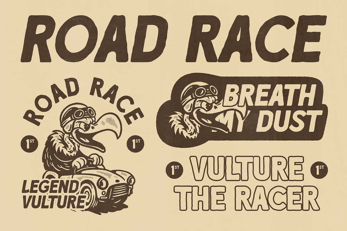Remingle – Rough Vintage Typeface, a Sans Serif Font by Arendxstudio (Photo 2 of 8)