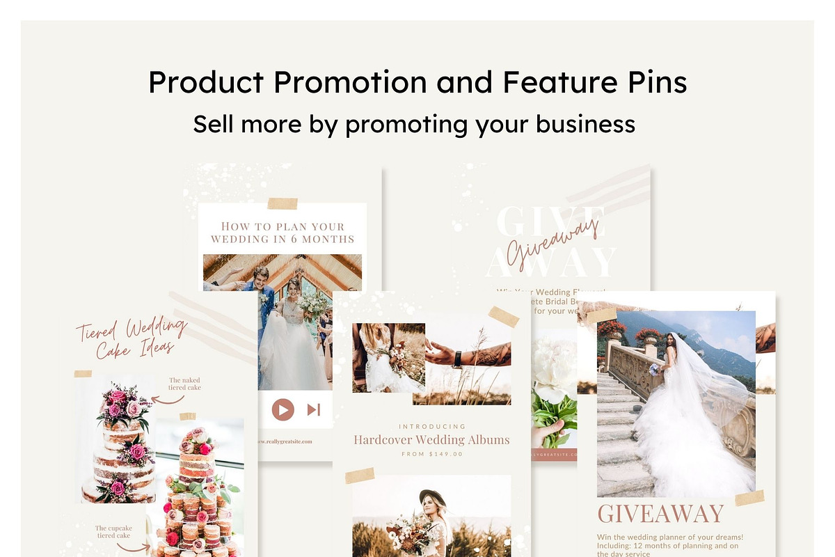 Wedding Pinterest Canva Templates, a Social Media Template by Cultive Creative (Photo 11 of 13)