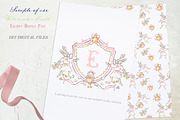 Easter Bunny Pink Watercolor Crest, a Graphic by LABFcreations (Thumbnail 4 of 4)