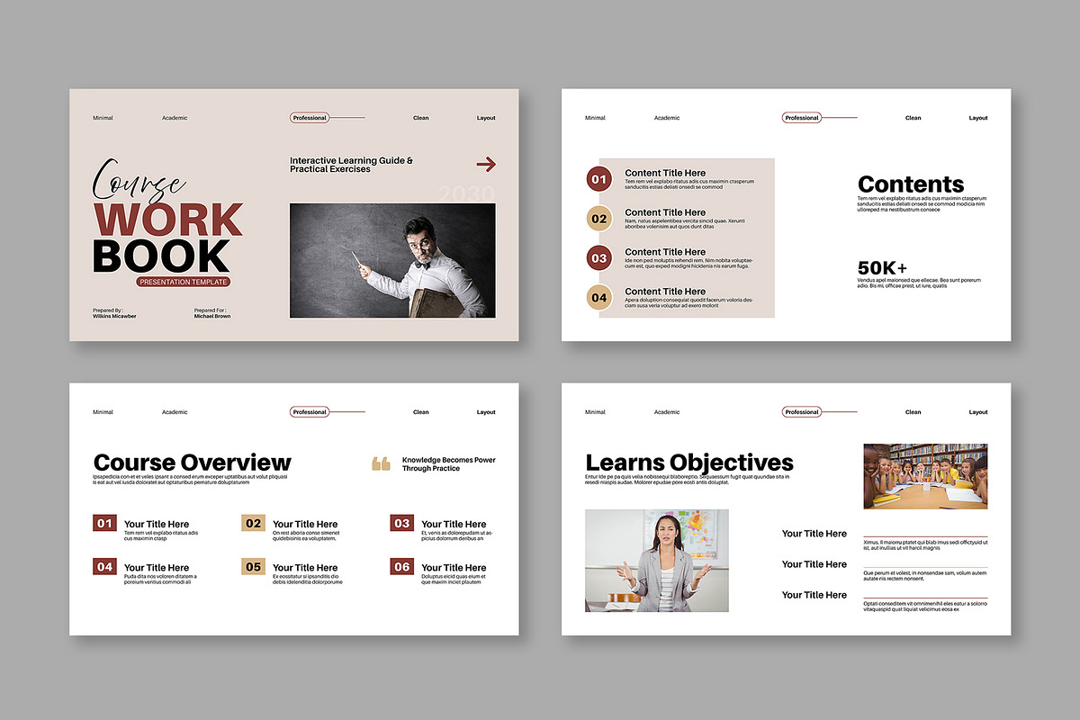 Modern Course WorkBook Presentation, a Presentation Template by Mighty-Slide (Photo 2 of 4)