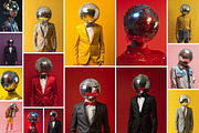 41 Disco ball heads, a Person Photo by Handmadefont (Thumbnail 4 of 9)