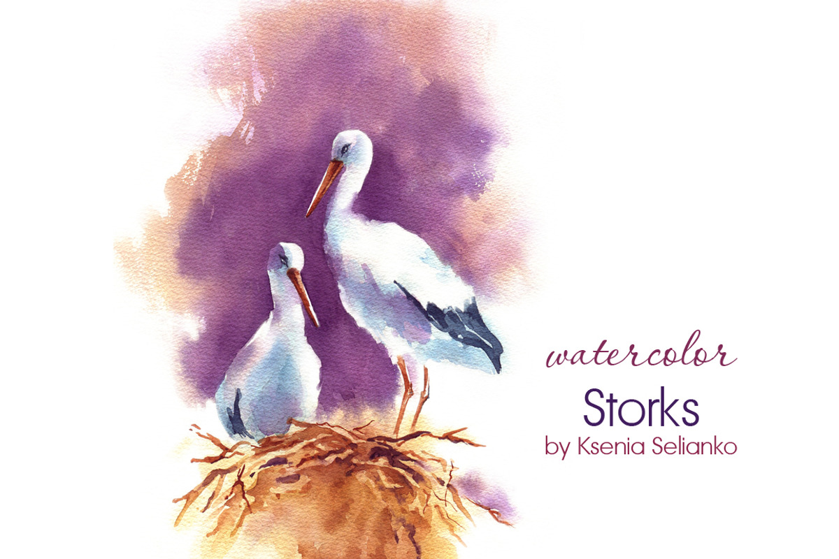 Storks, an Illustration by Ksenia Selianko