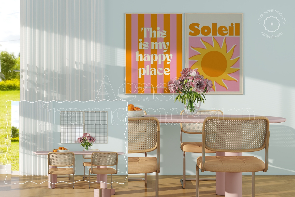 ACACIA | Dopamine Frame Mockup Set, a Household Mockup by SoleilHomeMockups (Photo 3 of 12)