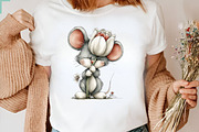Funny Spring Mouse Clipart, a Seasonal Illustration by CreationArt (Thumbnail 6 of 7)