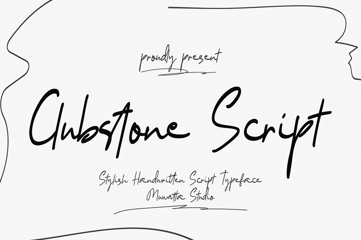 Clubstone Font, a Handwritten Font by Muwatta Studio (Photo 1 of 10)