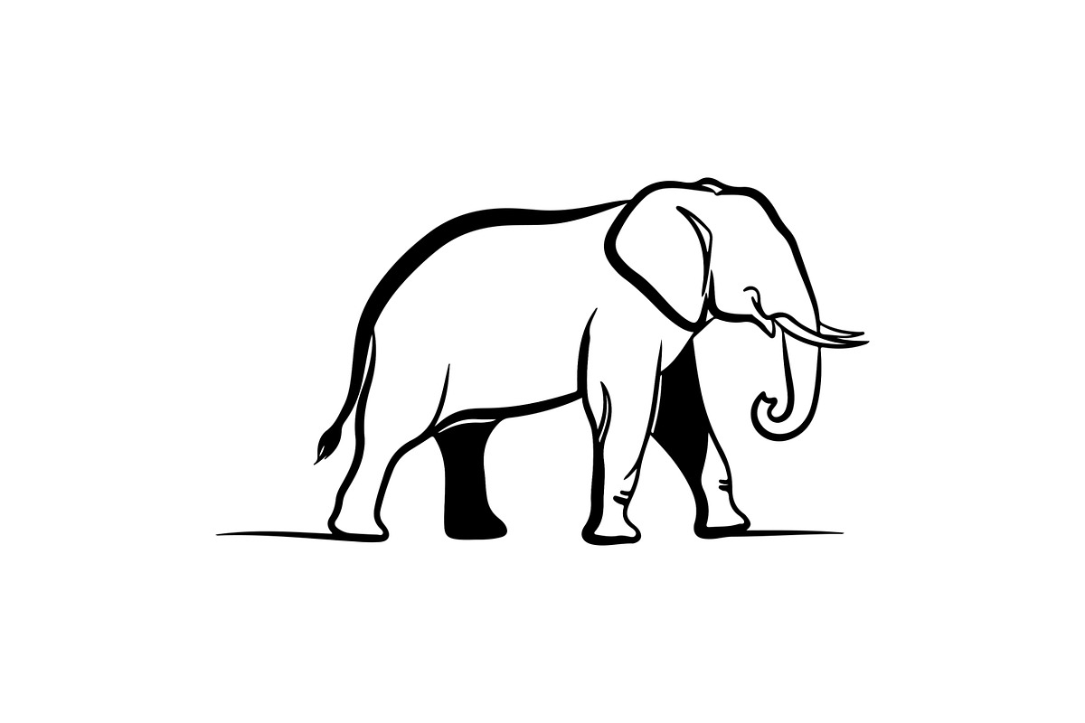 Elephant Vector Elements Bundle, an Animal Illustration by balal (Photo 9 of 10)