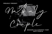 Nathaly Couple, a Handwritten Font by HATFSTUDIO (Thumbnail 1 of 8)