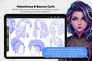 240 Curly Hair Procreate Stamps, a Brush Add-On by Selentaori Studio (Thumbnail 5 of 12)