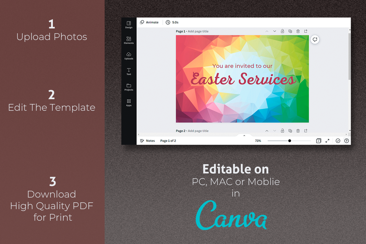 Easter Church Flyer Template | Canva, a Flyer Template by loswl (Photo 3 of 8)