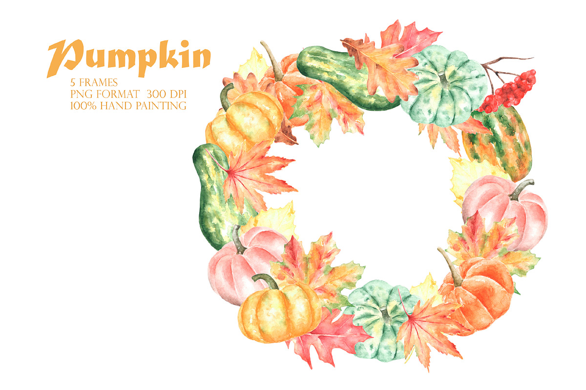 Autumn time watercolor set., a Seasonal Illustration by SabinaWatercolorArt (Photo 11 of 16)