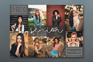 Senior Session Template PSD, a Templates & Theme by Two Flamingos Shop