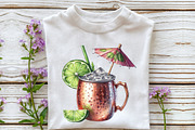 Moscow Mule Cocktail Watercolor Clip, an Illustration by Rose Art (Thumbnail 7 of 8)