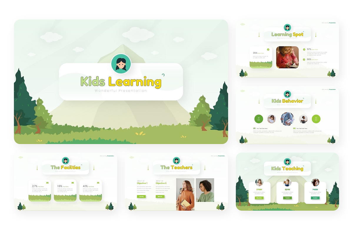 Kids Learning Presentation Template, a Presentation Template by NecrolitSlide (Photo 2 of 9)