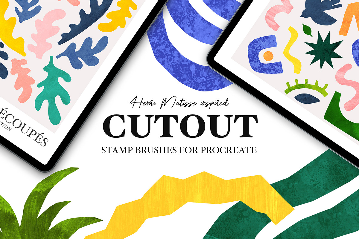 Cutout stamp brushes for Procreate, a Brush Add-On by seamless team (Photo 1 of 7)