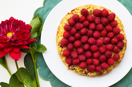 bright raspberry cake on a plate, a Food & Drink Photo by Artsaba Family