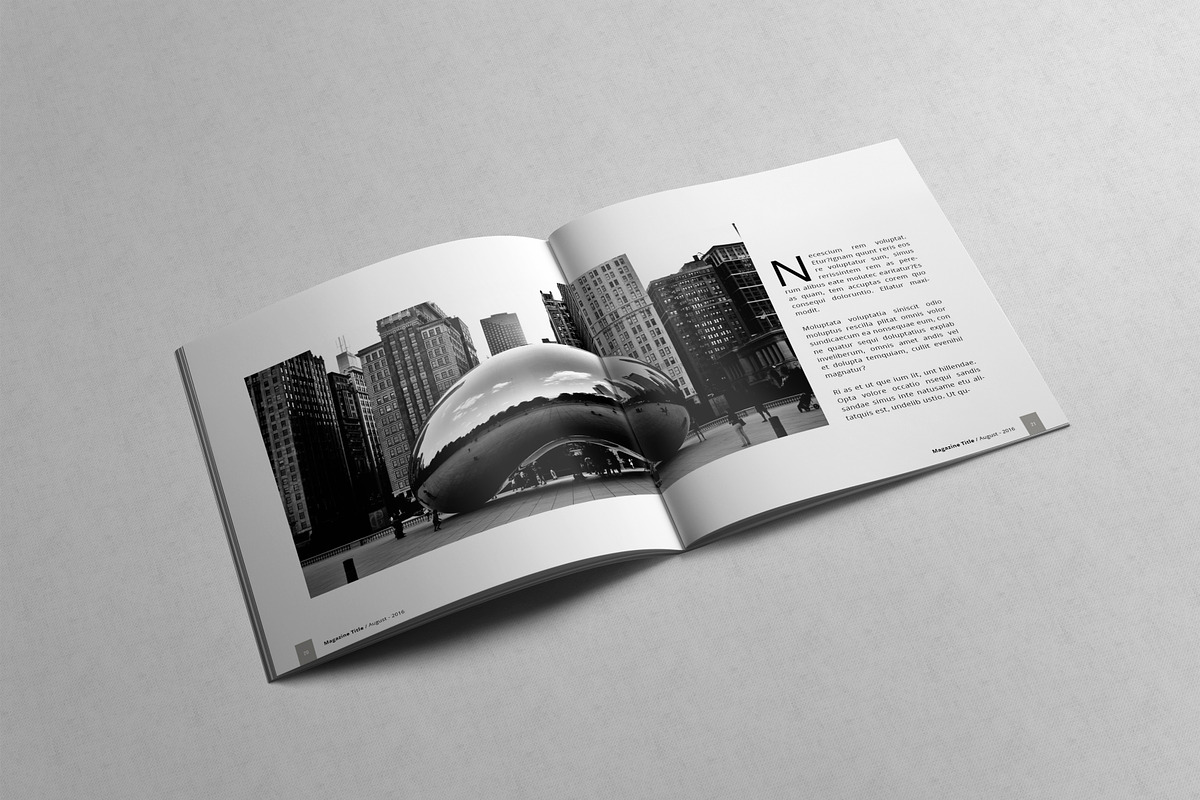 Minimal Square Magazine Template, a Magazine Template by Uloel Design (Photo 9 of 12)