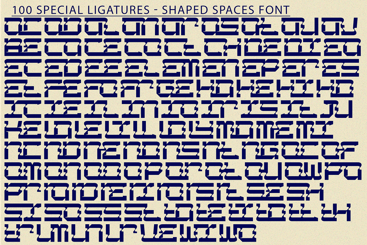 Shaped Spaces - Futuristic Font, a Sans Serif Font by 177Studio (Photo 7 of 8)