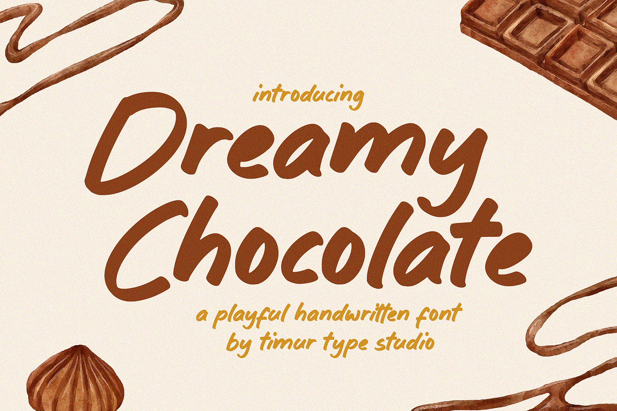 Dreamy Chocolate Font, a Handwritten Font by Timurtype (Photo 1 of 7)