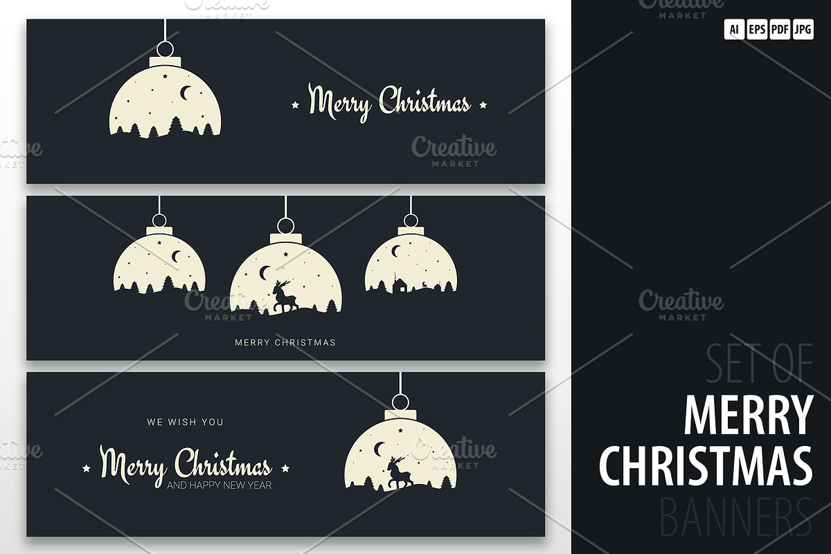 Merry Christmas banners, a Decorative Illustration by Leo Edition (Photo 1 of 2)