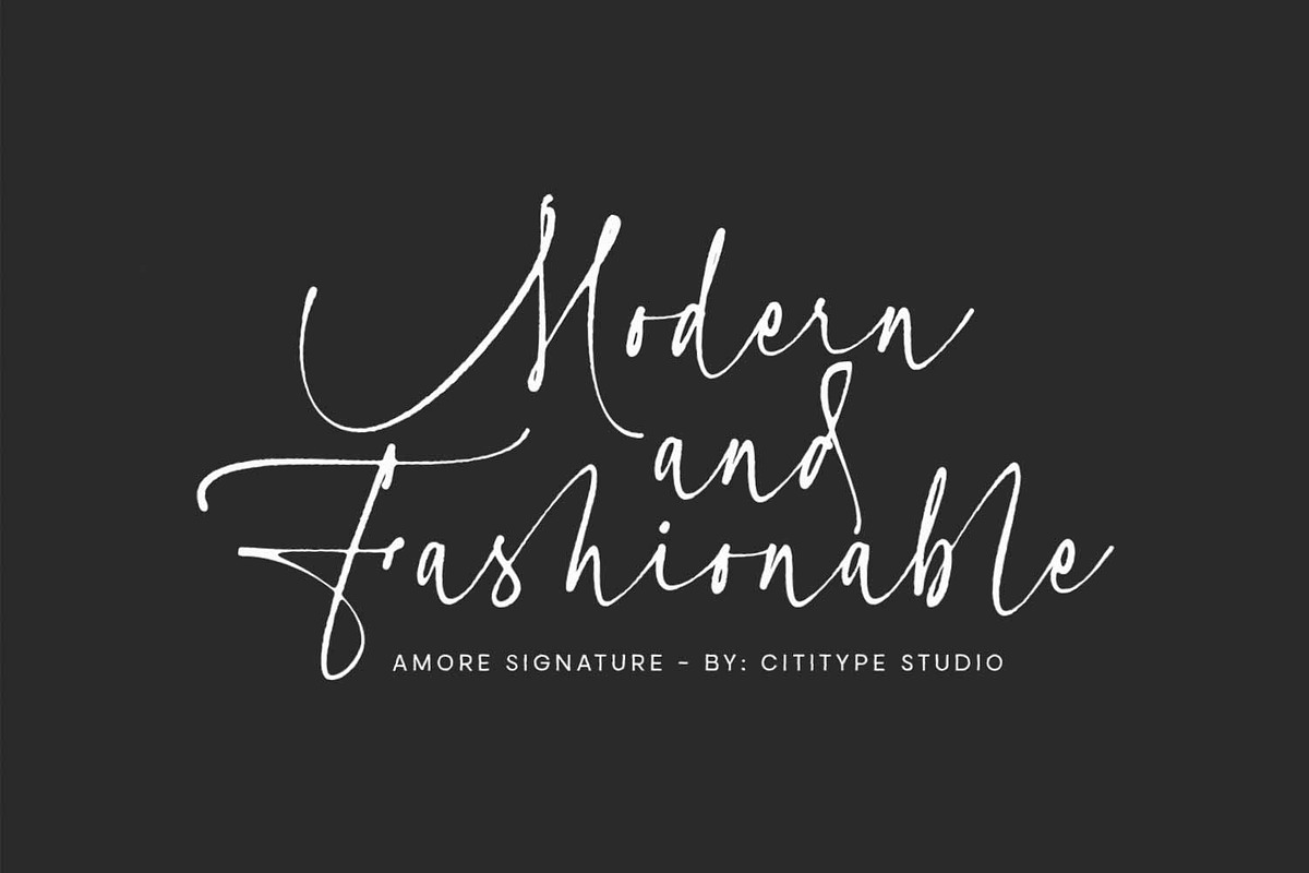 Amore Signature, a Script Font by Cititype (Photo 2 of 19)