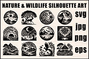 Black Nature & Wildlife Art Bundle, an Object Graphic by Designer_Momina (Thumbnail 1 of 13)