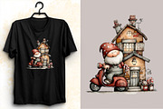 Whimsical Christmas House Clipart Bu, an Illustration by SVGArt (Thumbnail 3 of 8)