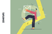 Startups flat vector illustrations, a Templates & Theme by Grivina's shop (Thumbnail 6 of 45)